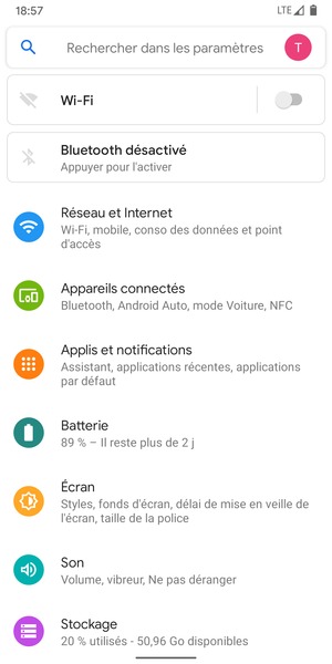 Activer le Wi-Fi