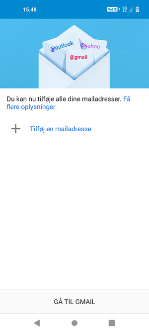 Vælg Tilføj en mailadresse