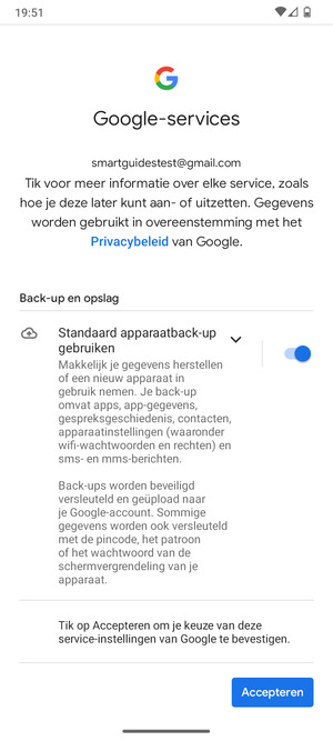 Selecteer Accepteren