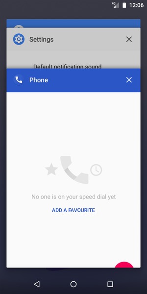 Swipe apps to the right to close them