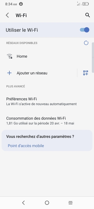 Sélectionnez le réseau sans fil auquel vous souhaitez vous connecter