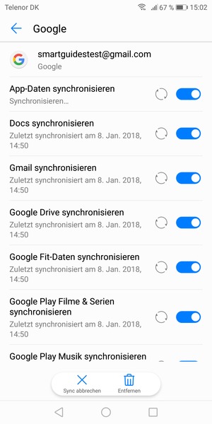 Ihre Daten werden synchronisiert