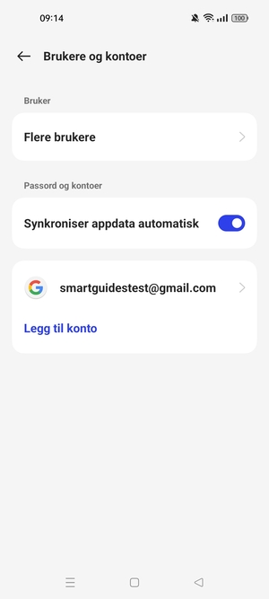 Velg din Google-konto