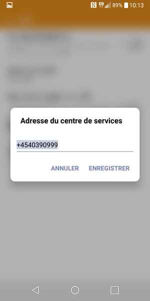 Saisissez le Adresse du centre de services et sélectionnez ENREGISTRER