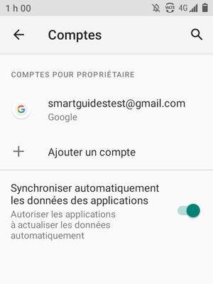 Sélectionnez votre compte Google