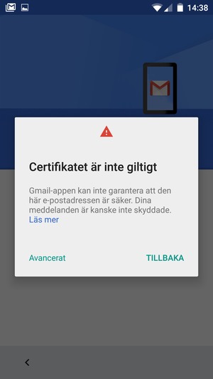 Välj TILLBAKA