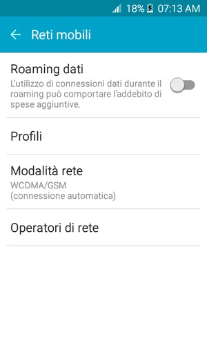 Seleziona Profili