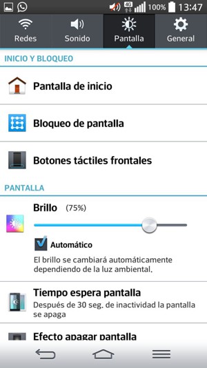 Seleccione Bloqueo de pantalla