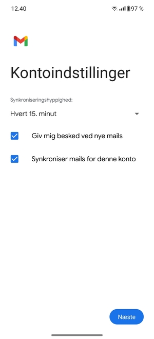 Vælg Næste