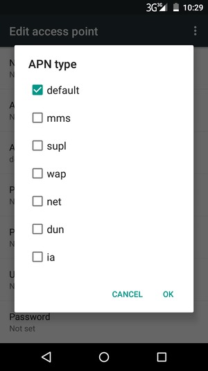 Check the default checkbox and select OK