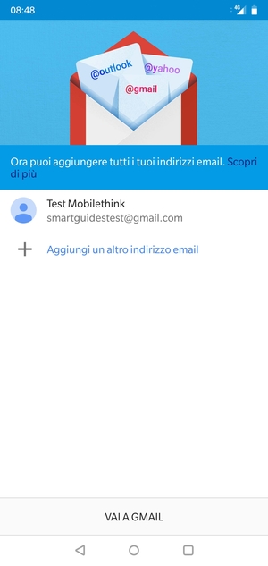 Seleziona VAI A GMAIL