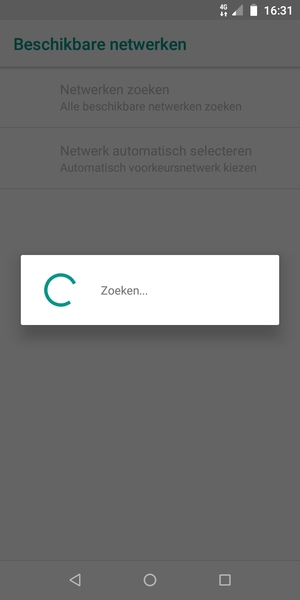 Wacht tot de zoekopdracht beëindigd is