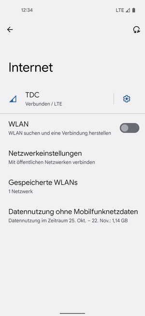 Schalten Sie WLAN ein