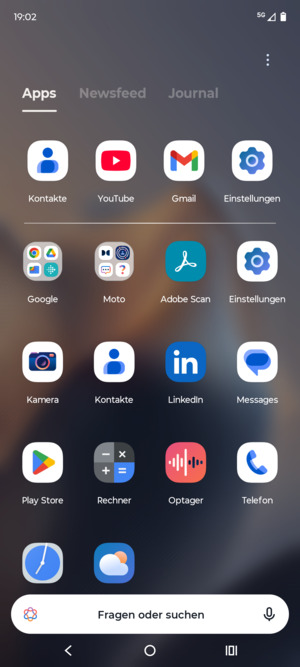 Wählen Sie Einstellungen
