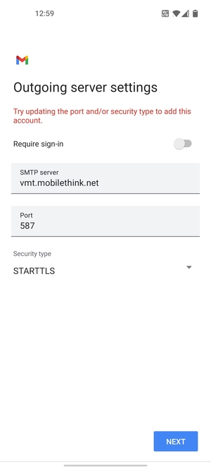 Select Security type