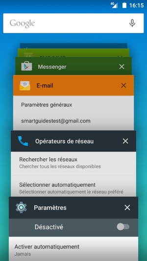 Faites glisser les applis vers la droite pour les fermer