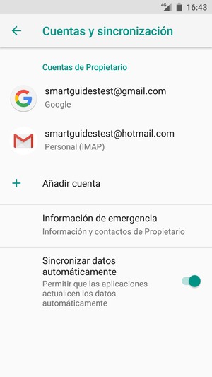 Seleccione su cuenta Google