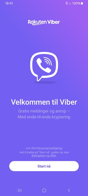 Applikasjonen er klar til bruk