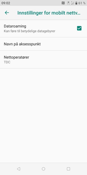 Slå Dataroaming på eller av