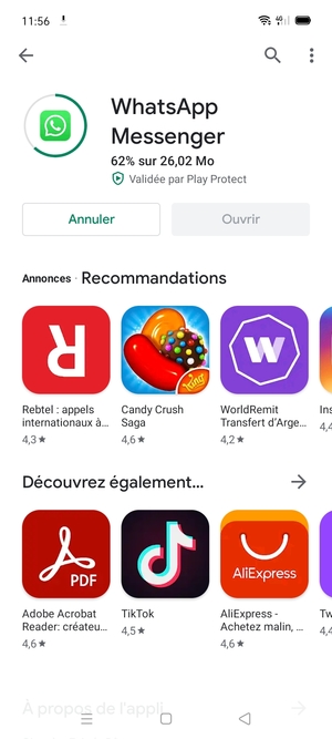 Veuillez attendre la fin de la procédure d'installation