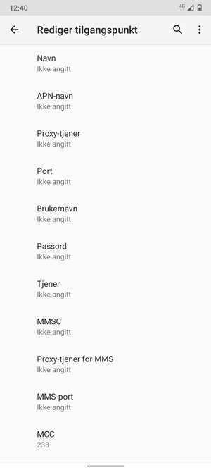 Skriv inn internett-informasjon