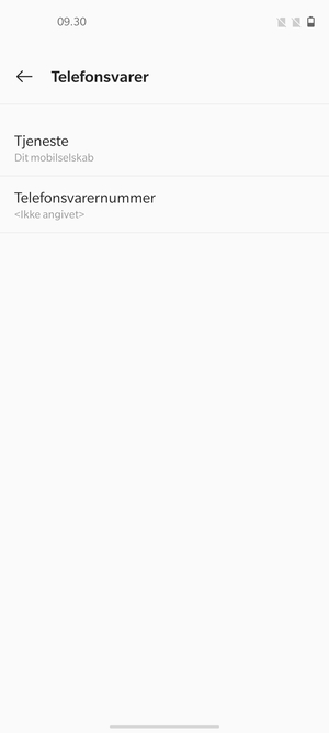 Vælg Telefonsvarernummer