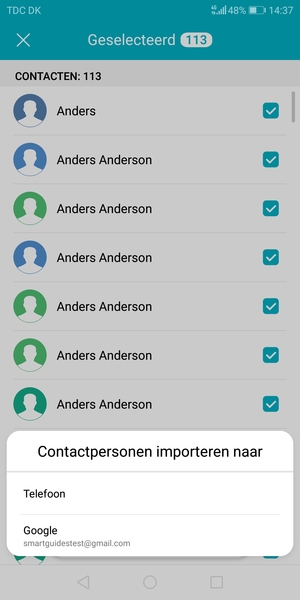 Selecteer uw Google-account