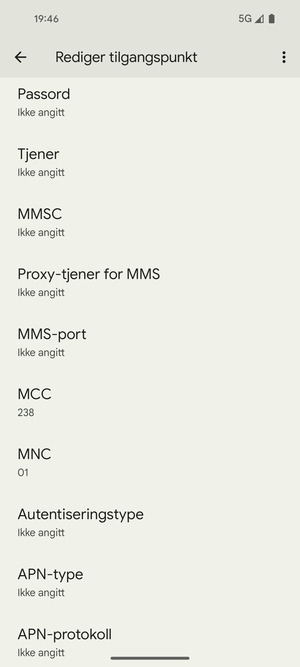 Bla ned og skriv inn MMS-informasjon