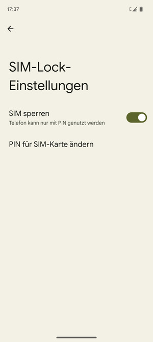 Wählen Sie PIN für SIM-Karte ändern