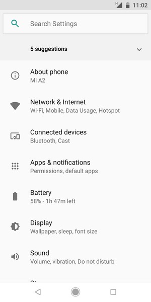 Select Network & Internet