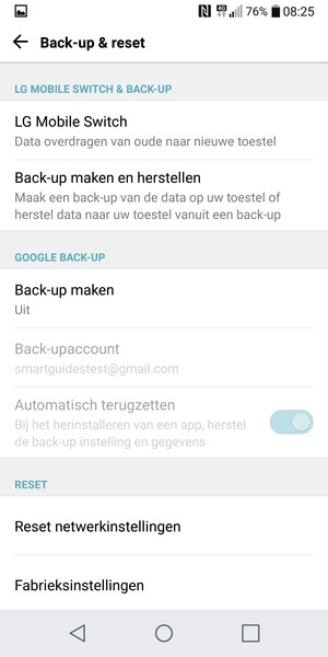 Selecteer Back-up maken