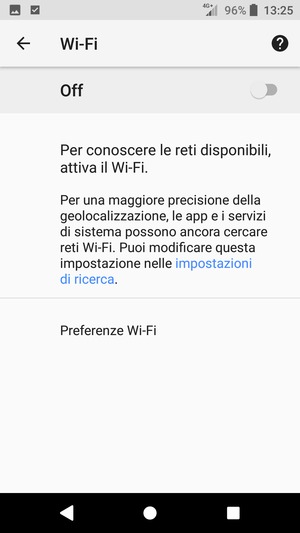 Attiva Wi-Fi