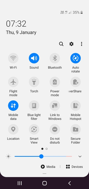 Select Power mode