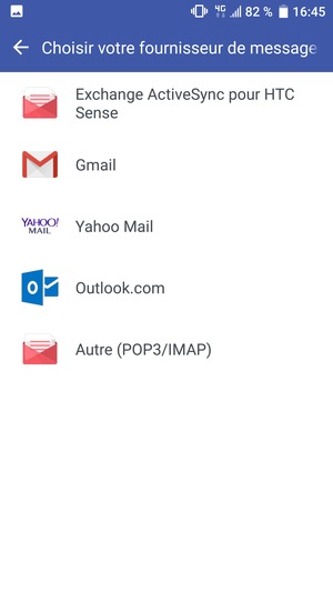 Sélectionnez Autre (POP3/IMAP)