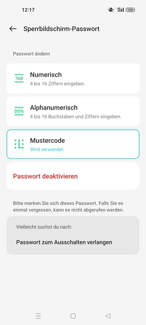Ihr Handy ist jetzt mit einer Bildschirmsperre gesichert
