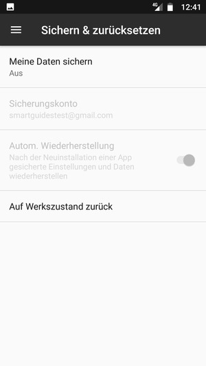 Wählen Sie Meine Daten sichern