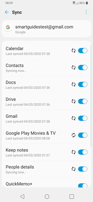 Your contacts from Google will now be synced to your phone