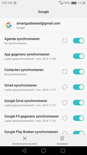 Uw gegevens worden gesynchroniseerd