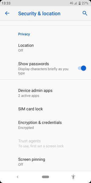 Select SIM card lock