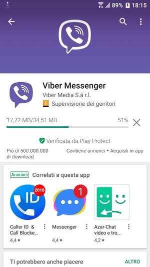 Attendi il completamento del processo di installazione