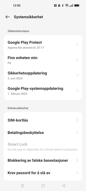 Velg  SIM-kortlås