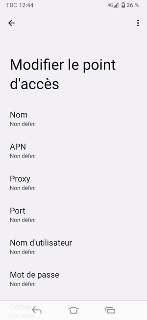Saisissez les informations MMS