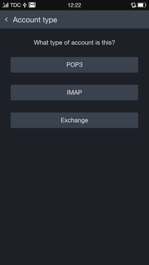 Select POP3 or IMAP