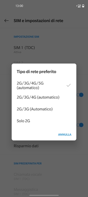 Seleziona la tua opzione preferita