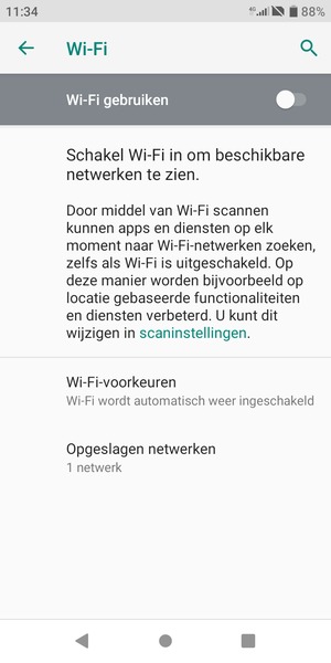 Schakel Wi-Fi in