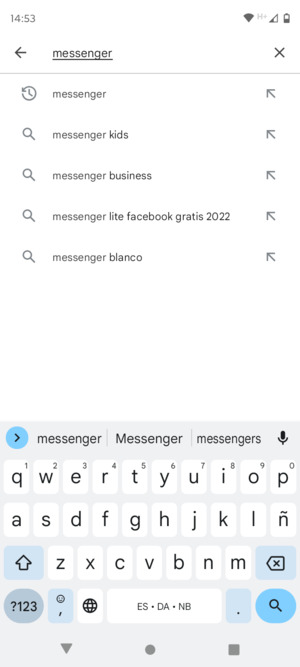 Introduzca el nombre de la aplicación y seleccione Buscar