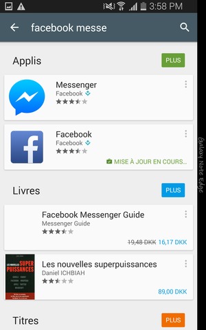 Sélectionnez l'appli