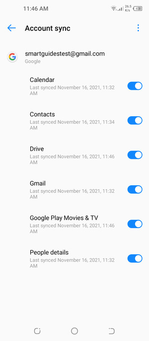 Make sure Contacts is selected