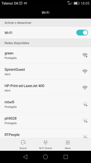Seleccione la red inalámbrica a la que desea conectarse