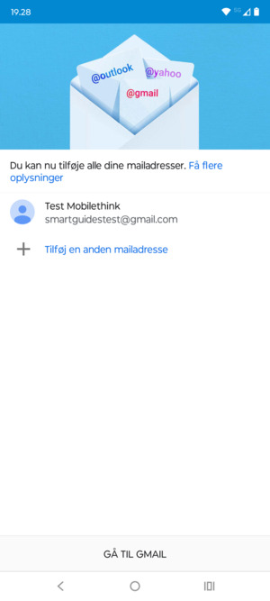 Vælg GÅ TIL GMAIL